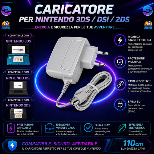 Caricatore nintendo dsi 3ds - caricatore, e
